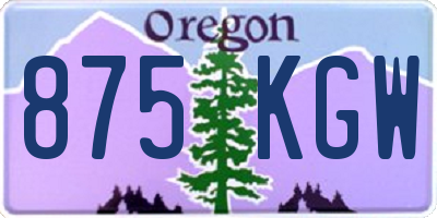 OR license plate 875KGW