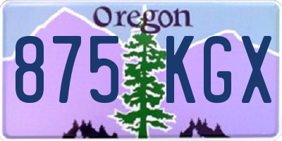 OR license plate 875KGX