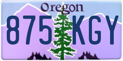 OR license plate 875KGY