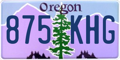 OR license plate 875KHG