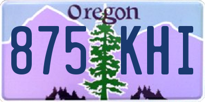 OR license plate 875KHI