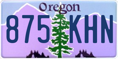 OR license plate 875KHN