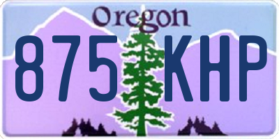 OR license plate 875KHP
