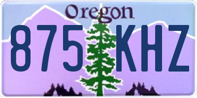 OR license plate 875KHZ