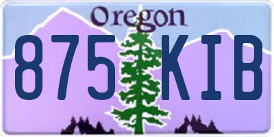 OR license plate 875KIB