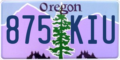 OR license plate 875KIU
