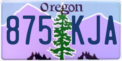 OR license plate 875KJA