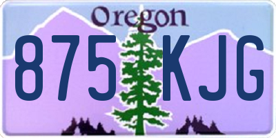 OR license plate 875KJG