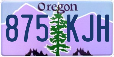 OR license plate 875KJH