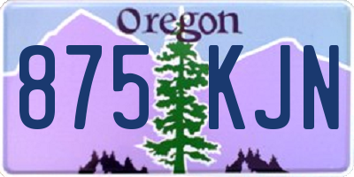 OR license plate 875KJN