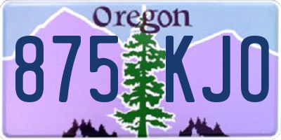 OR license plate 875KJO