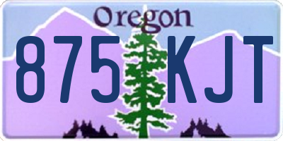OR license plate 875KJT