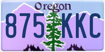 OR license plate 875KKC