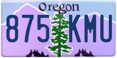 OR license plate 875KMU