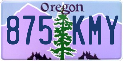 OR license plate 875KMY