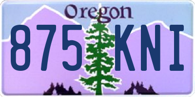 OR license plate 875KNI