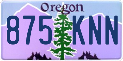 OR license plate 875KNN