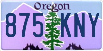 OR license plate 875KNY