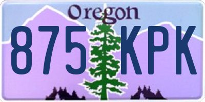 OR license plate 875KPK