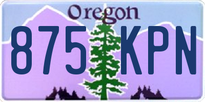 OR license plate 875KPN