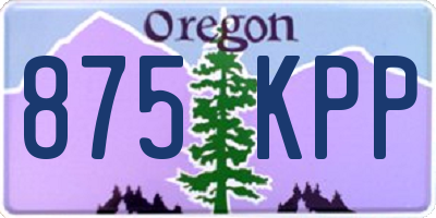 OR license plate 875KPP