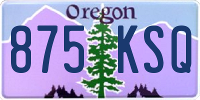 OR license plate 875KSQ