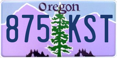 OR license plate 875KST