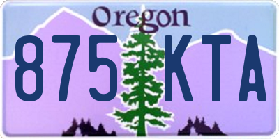 OR license plate 875KTA