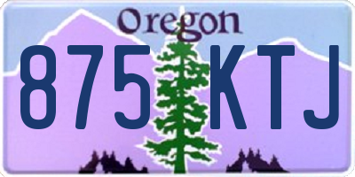 OR license plate 875KTJ