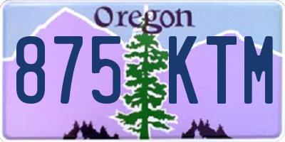 OR license plate 875KTM