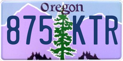 OR license plate 875KTR