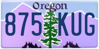 OR license plate 875KUG