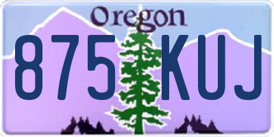 OR license plate 875KUJ