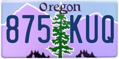 OR license plate 875KUQ