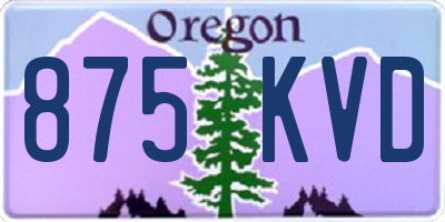OR license plate 875KVD
