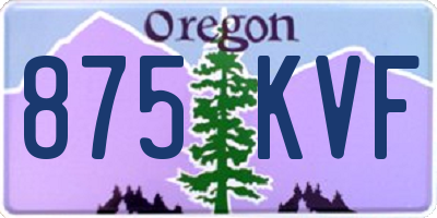 OR license plate 875KVF