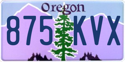 OR license plate 875KVX