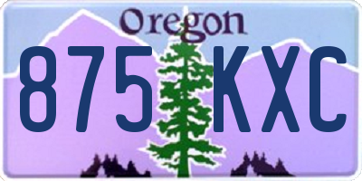 OR license plate 875KXC