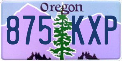 OR license plate 875KXP