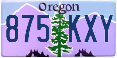 OR license plate 875KXY