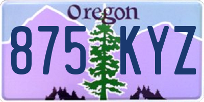 OR license plate 875KYZ