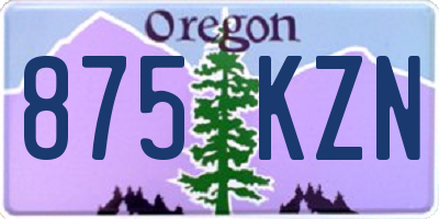 OR license plate 875KZN