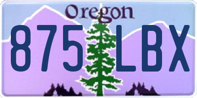 OR license plate 875LBX
