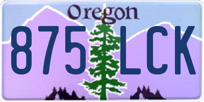 OR license plate 875LCK