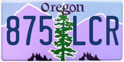 OR license plate 875LCR