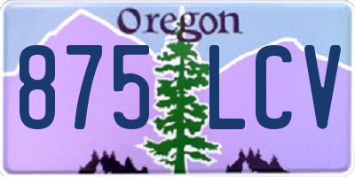 OR license plate 875LCV