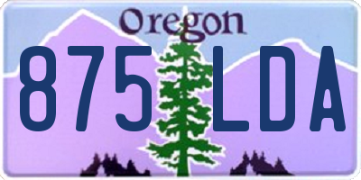 OR license plate 875LDA