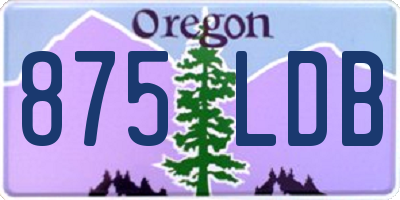 OR license plate 875LDB