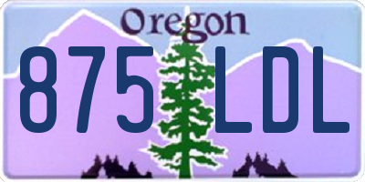 OR license plate 875LDL