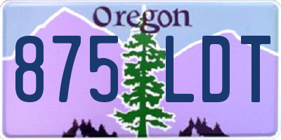 OR license plate 875LDT